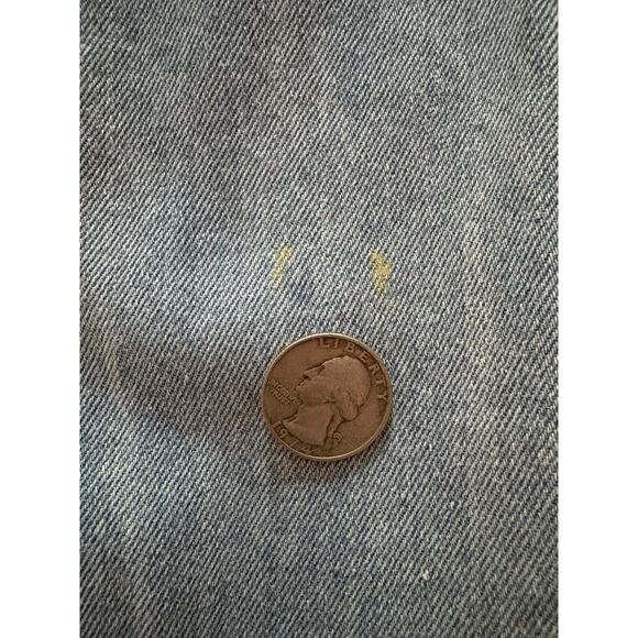 Vintage 80s 90s Nada Nuff Contempo Casuals demin double breasted blazer jacket M - Picture 8 of 16